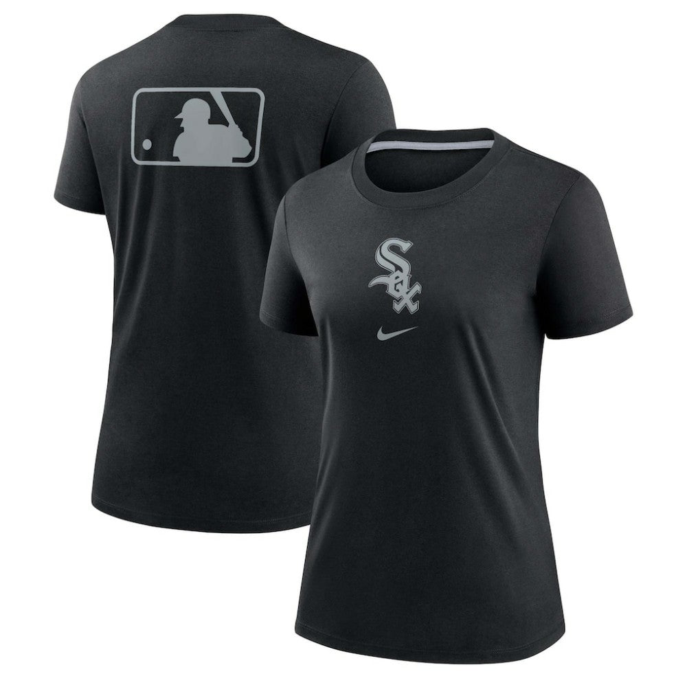 Chicago White Sox Women's Authentic Collection Early Work Tri-Blend T-Shirt - Black | Nike