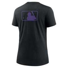 Colorado Rockies Women's Authentic Collection Early Work Tri-Blend T-Shirt - Black | Nike
