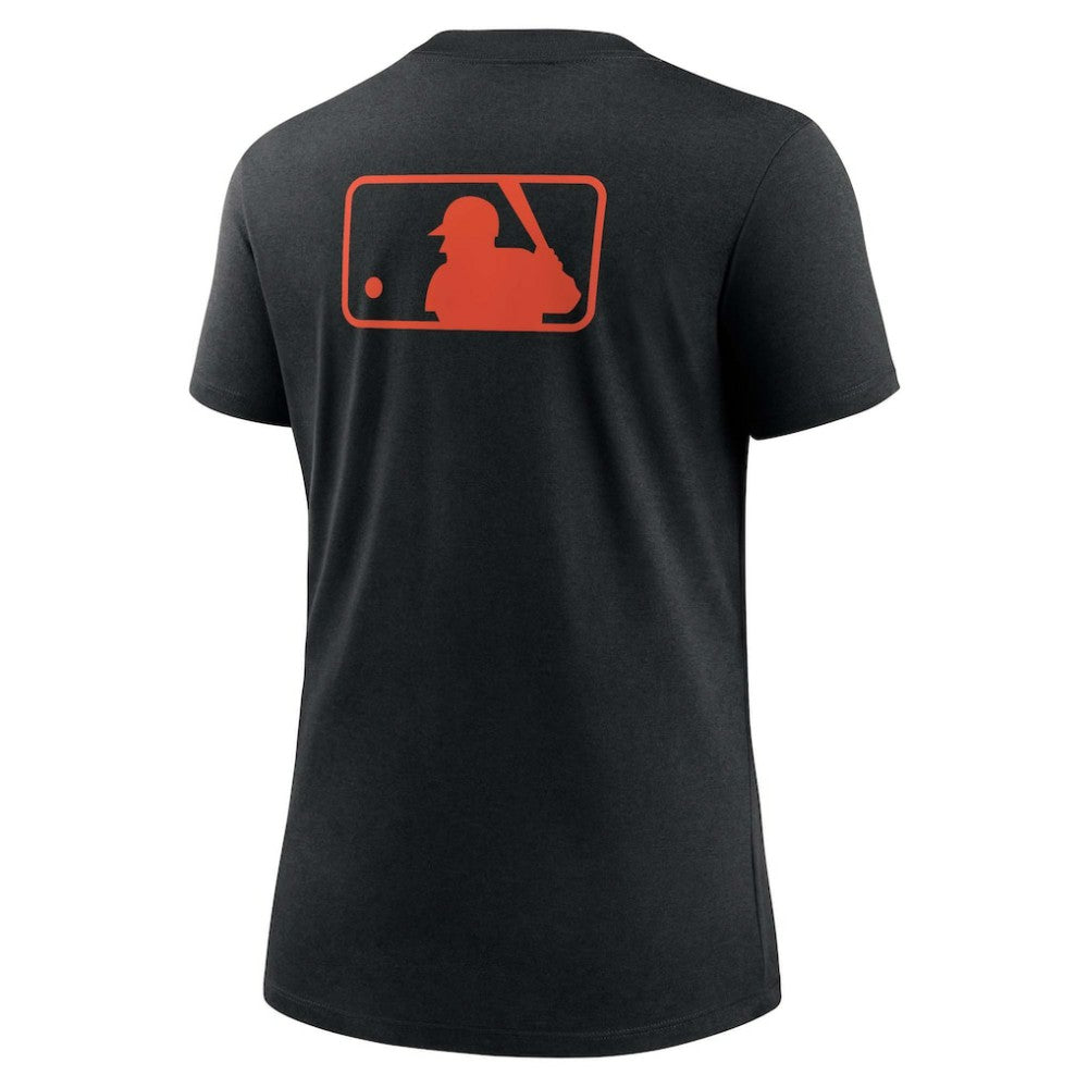 Baltimore Orioles Women's Authentic Collection Early Work Tri-Blend T-Shirt - Black | Nike