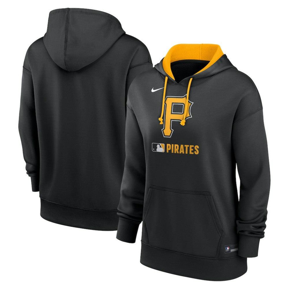 Pittsburgh Pirates Women's Authentic Collection Therma-FIT Hoodie - Black | Nike