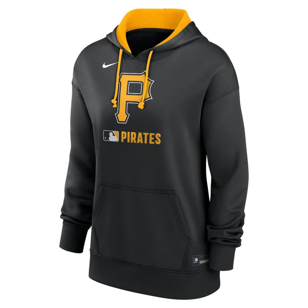Pittsburgh Pirates Women's Authentic Collection Therma-FIT Hoodie - Black | Nike