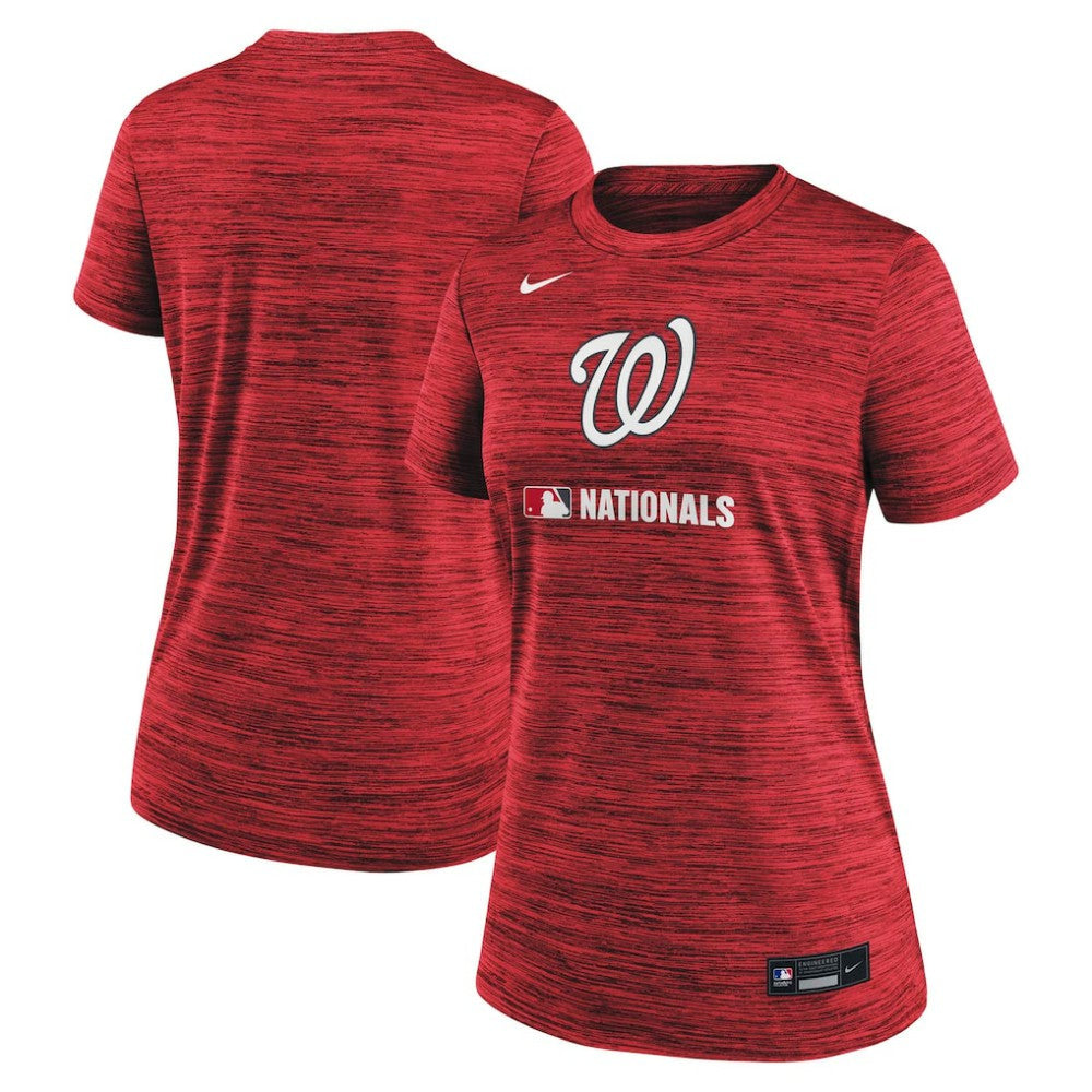 Washington Nationals Women's Authentic Collection Velocity Dri-FIT T-Shirt - Red | Nike