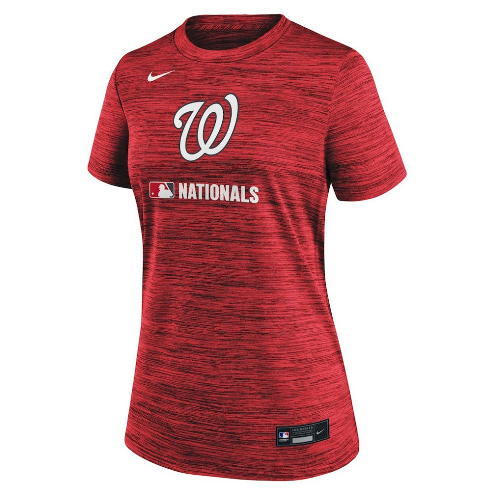 Washington Nationals Women's Authentic Collection Velocity Dri-FIT T-Shirt - Red | Nike