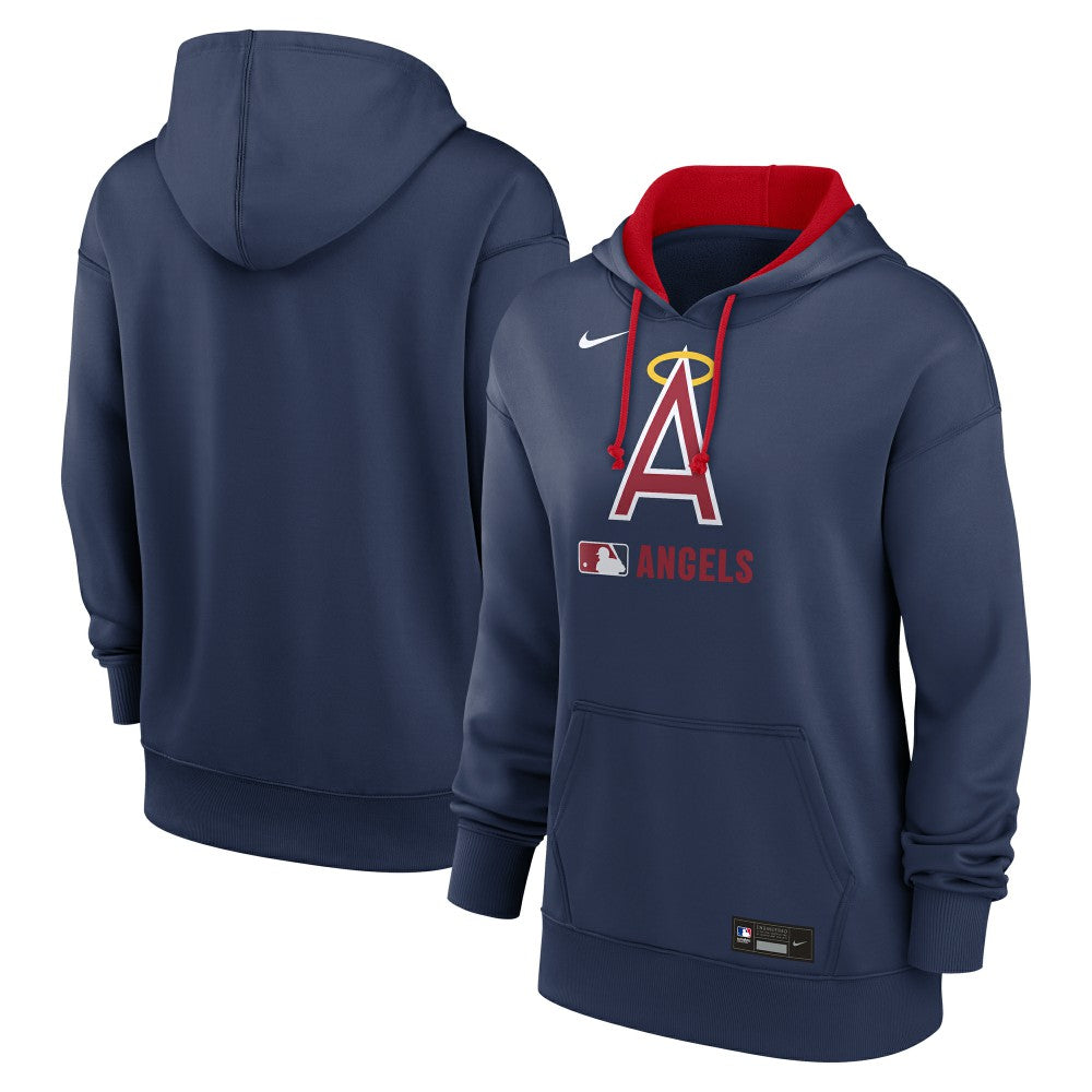 Los Angeles Angels Women's Authentic Collection Lockup Alternate Logo Therma Hoodie - Navy | Nike