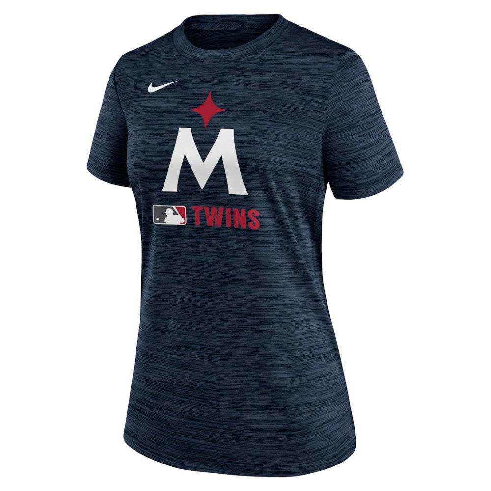 Minnesota Twins Women's Authentic Collection Alternate Logo Velocity Dri-FIT  T-Shirt - Navy | Nike