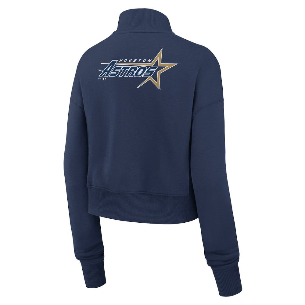 Houston Astros Women's Cooperstown Collection Phoenix Fleece Half-Zip Sweatshirt - Navy | Nike