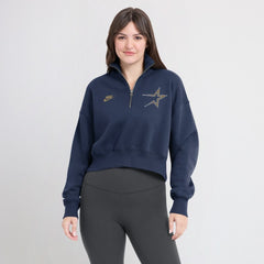 Houston Astros Women's Cooperstown Collection Phoenix Fleece Half-Zip Sweatshirt - Navy | Nike