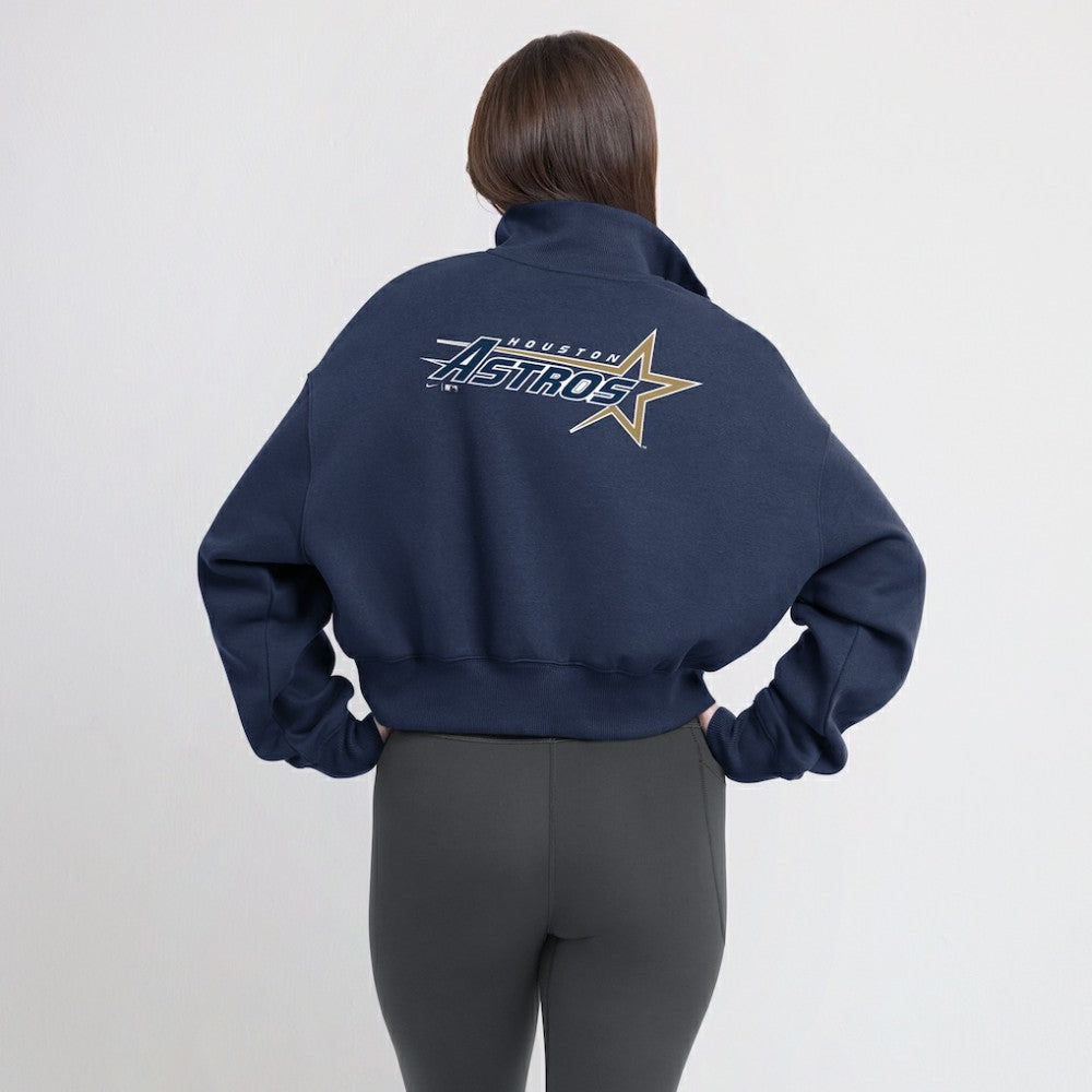 Houston Astros Women's Cooperstown Collection Phoenix Fleece Half-Zip Sweatshirt - Navy | Nike