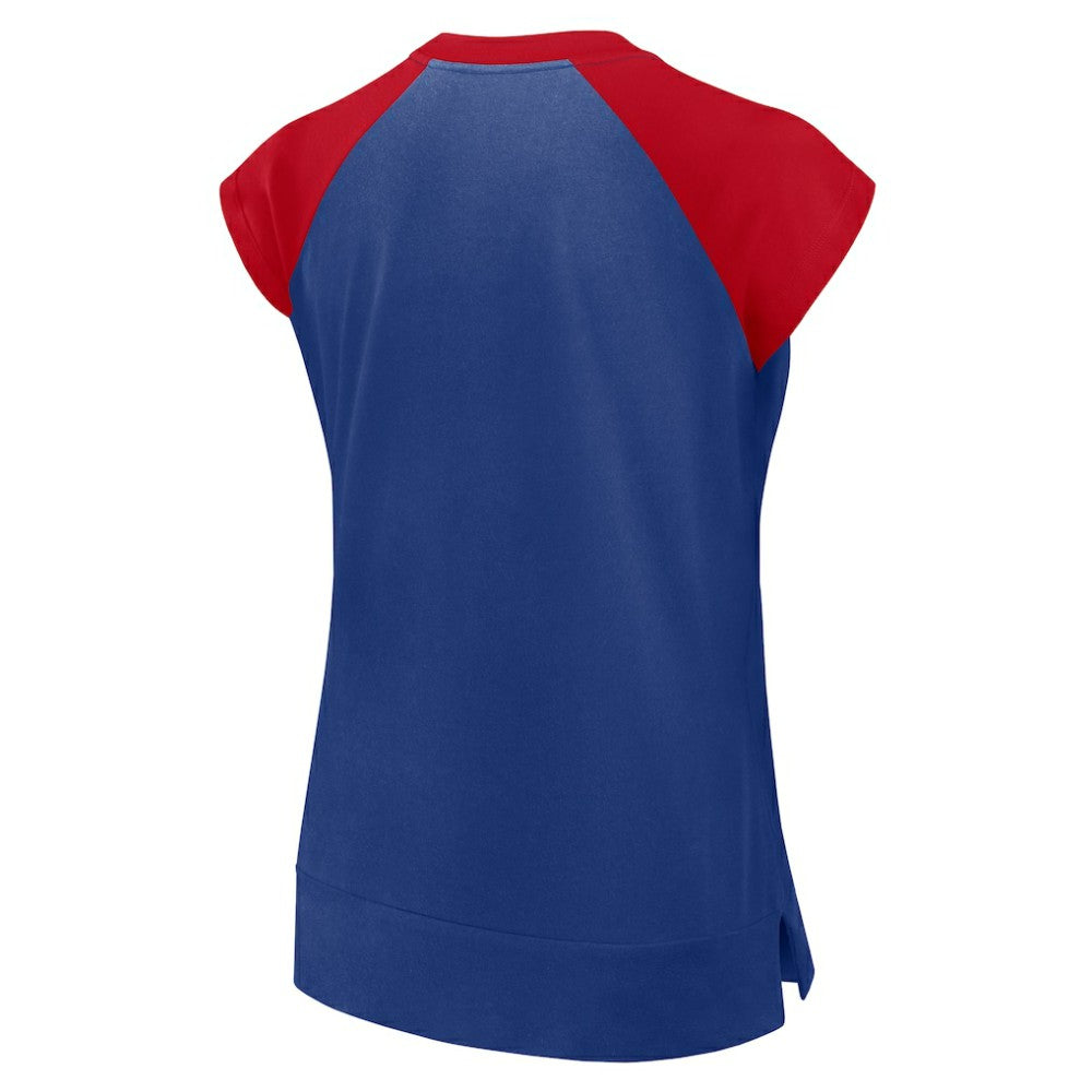 Atlanta Braves Women's Cooperstown Collection Raglan Dri-FIT T-Shirt - Navy/Red | Nike