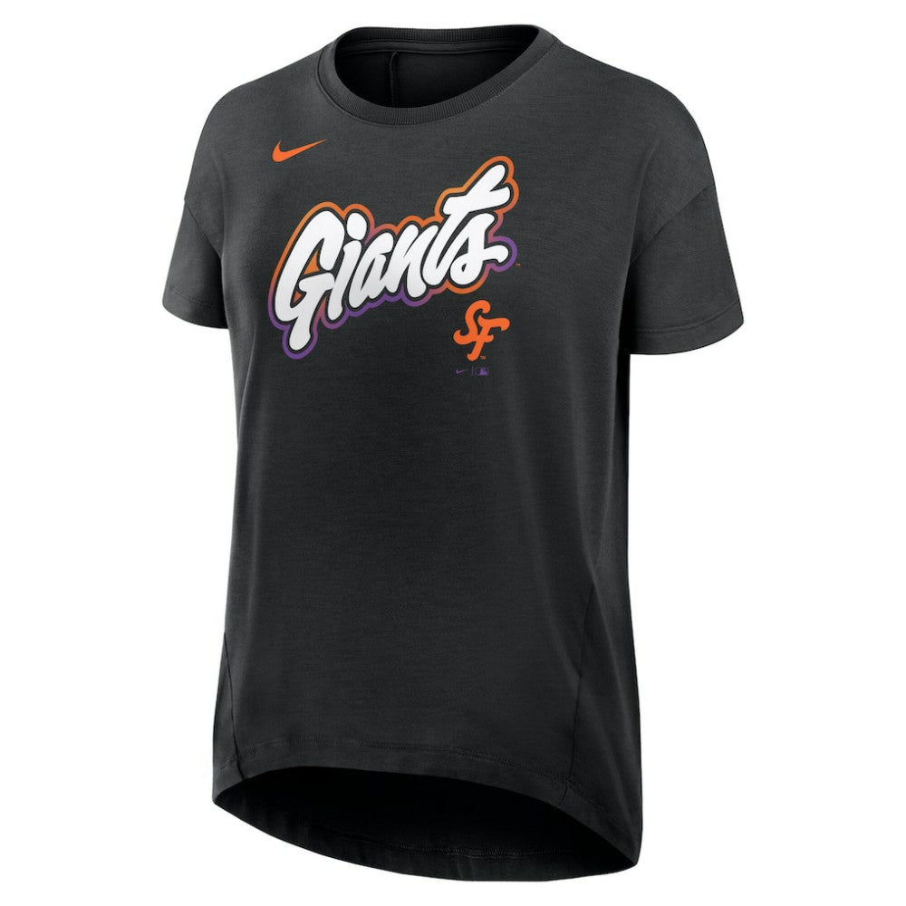 San Francisco Giants Women's 2025 City Connect Flowy Fashion Tri-Blend Dri-FIT T-Shirt - Black | Nike