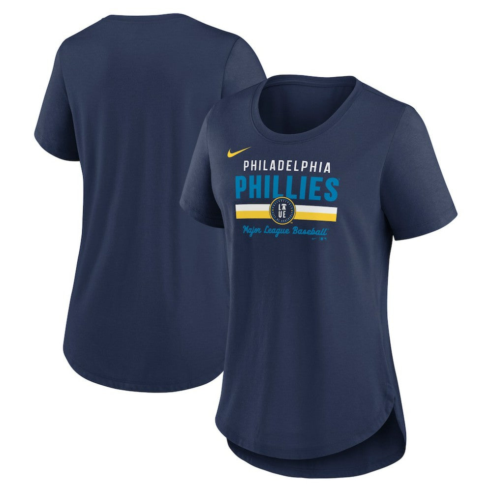Philadelphia Phillies Women's City Connect Lockup Tri-Blend T-Shirt - Navy | Nike