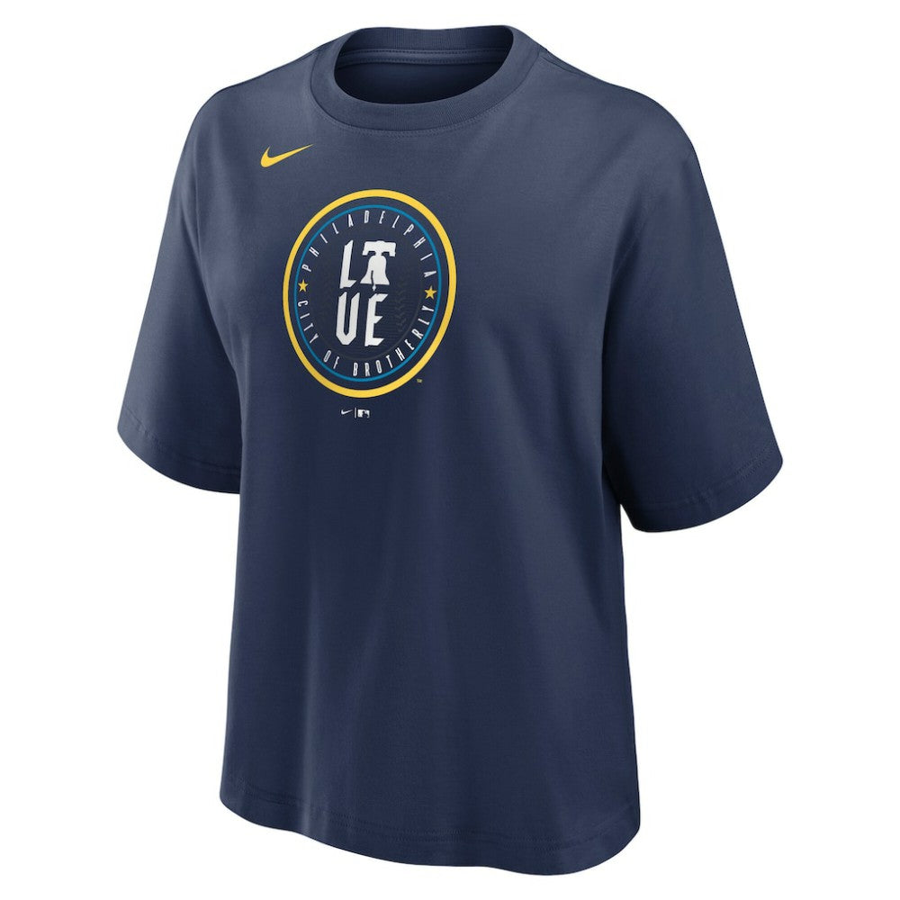 Philadelphia Phillies Women's City Connect Logo Boxy T-Shirt - Navy | Nike