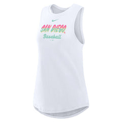 San Diego Padres Women's City Connect Tricode High Neck Dri-FIT Tank Top - White | Nike