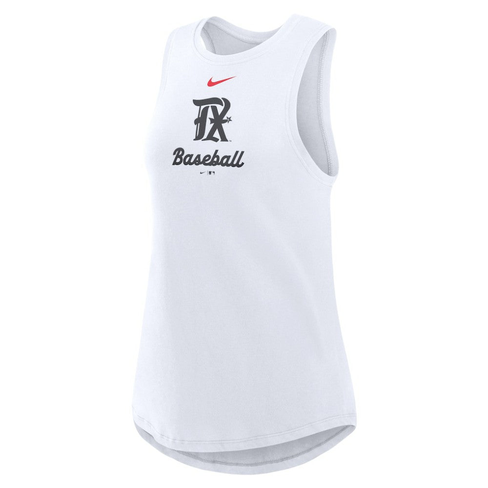 Texas Rangers Women's City Connect Tricode High Neck Dri-FIT Tank Top - White | Nike