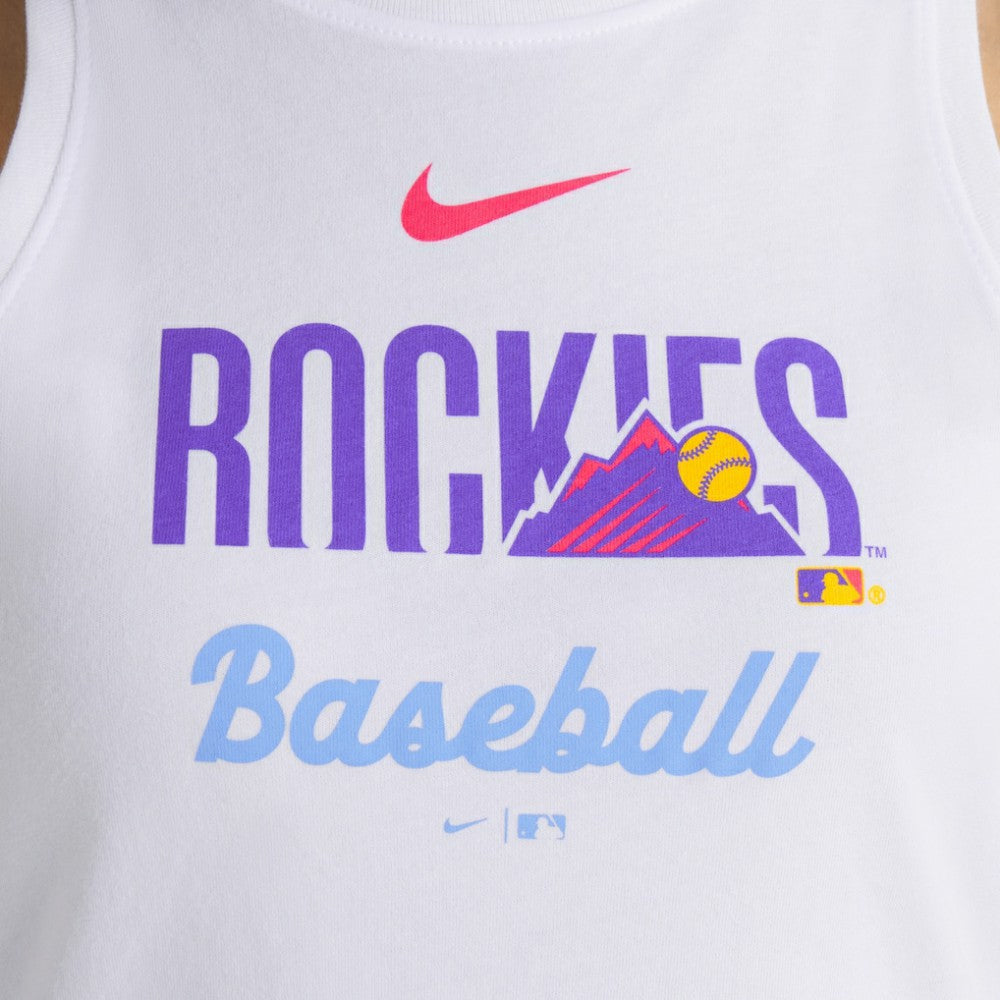 Colorado Rockies Women's City Connect Tricode High Neck Dri-FIT Tank Top - White | Nike
