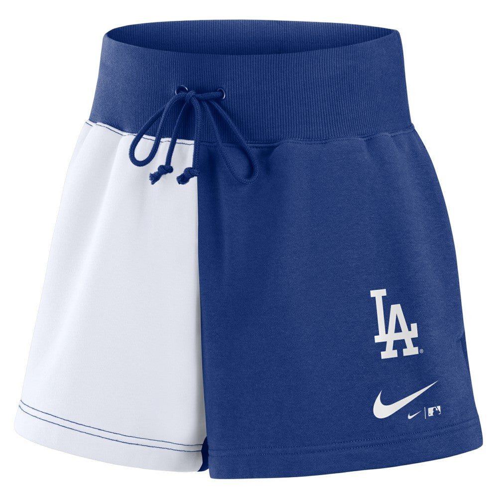 Los Angeles Dodgers Women's Color-Block Phoenix Fleece Lounge Shorts - Royal/White | Nike