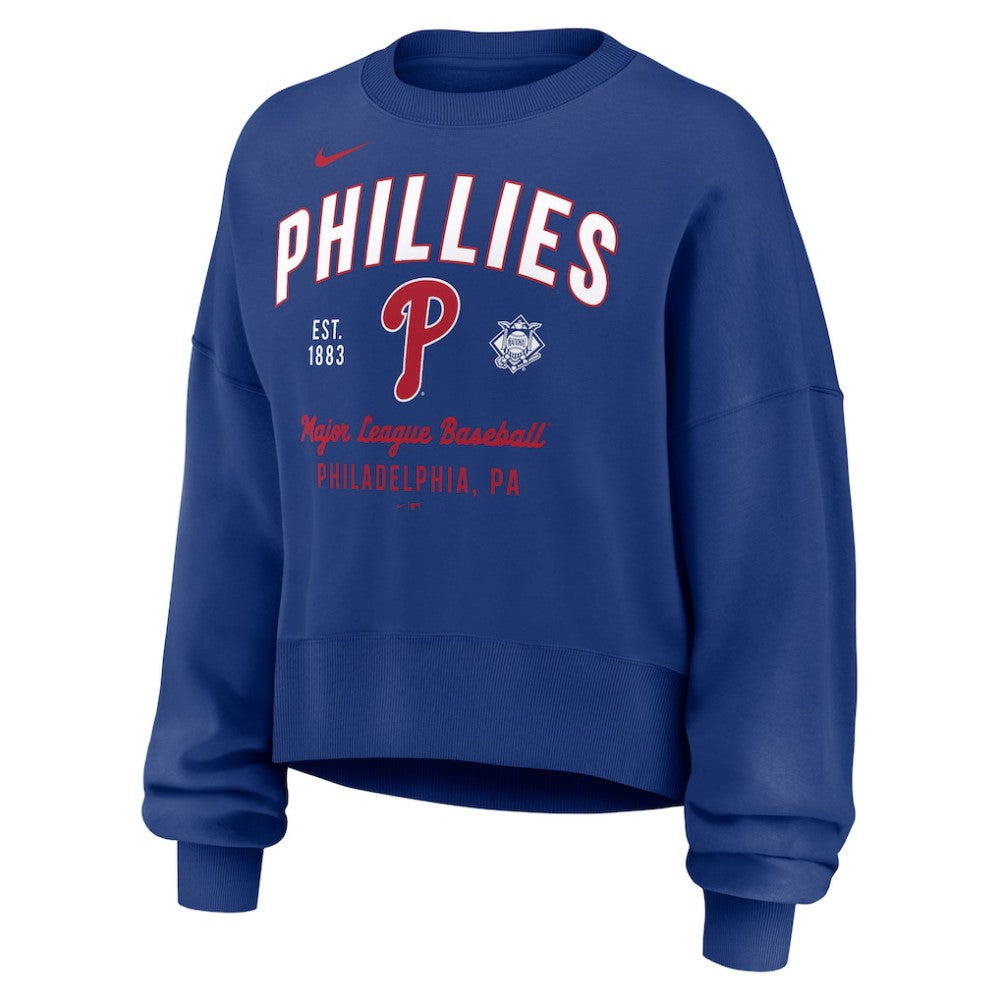 Philadelphia Phillies Women's Oversized High Hip Pullover Sweatshirt - Royal | Nike
