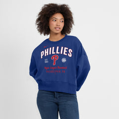 Philadelphia Phillies Women's Oversized High Hip Pullover Sweatshirt - Royal | Nike