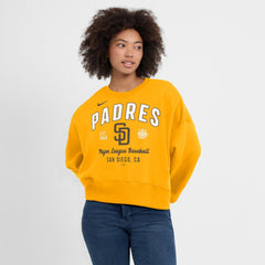 San Diego Padres Women's Oversized High Hip Pullover Sweatshirt - Gold | Nike