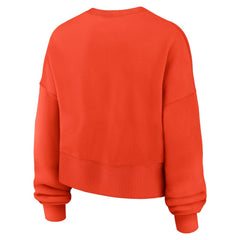 Houston Astros Women's Oversized High Hip Pullover Sweatshirt - Orange | Nike