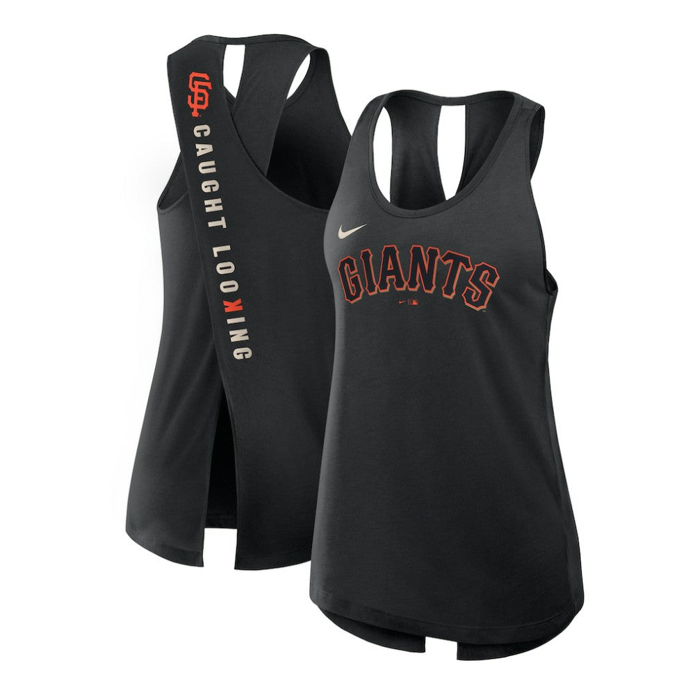 San Francisco Giants Open-Back Crisscross Dri-FIT Tank Top - Black | Nike