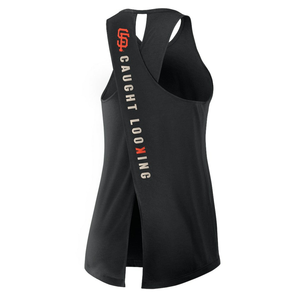 San Francisco Giants Open-Back Crisscross Dri-FIT Tank Top - Black | Nike