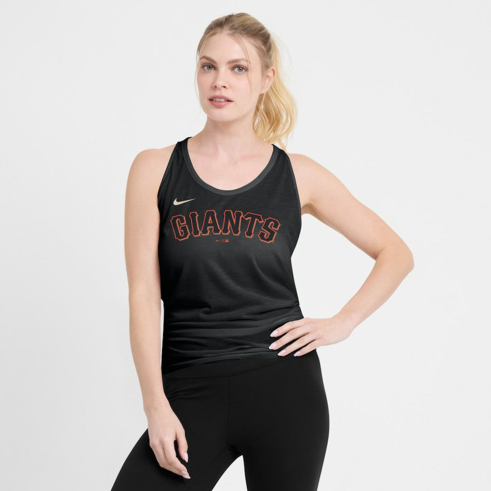 San Francisco Giants Open-Back Crisscross Dri-FIT Tank Top - Black | Nike