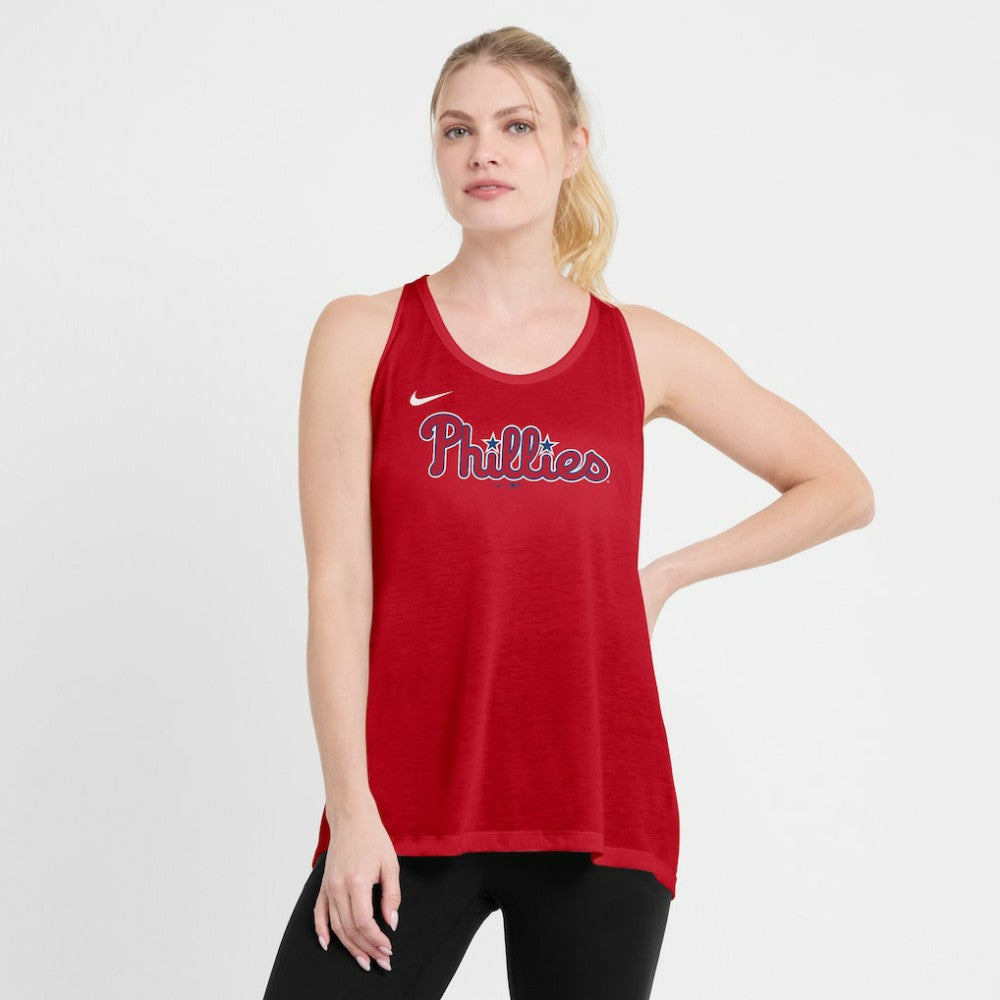 Philadelphia Phillies Open-Back Crisscross Dri-FIT Tank Top - Red | Nike