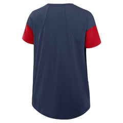 Atlanta Braves Women's Flowy Fashion Tri-Blend Dri-FIT T-Shirt - Navy | Nike