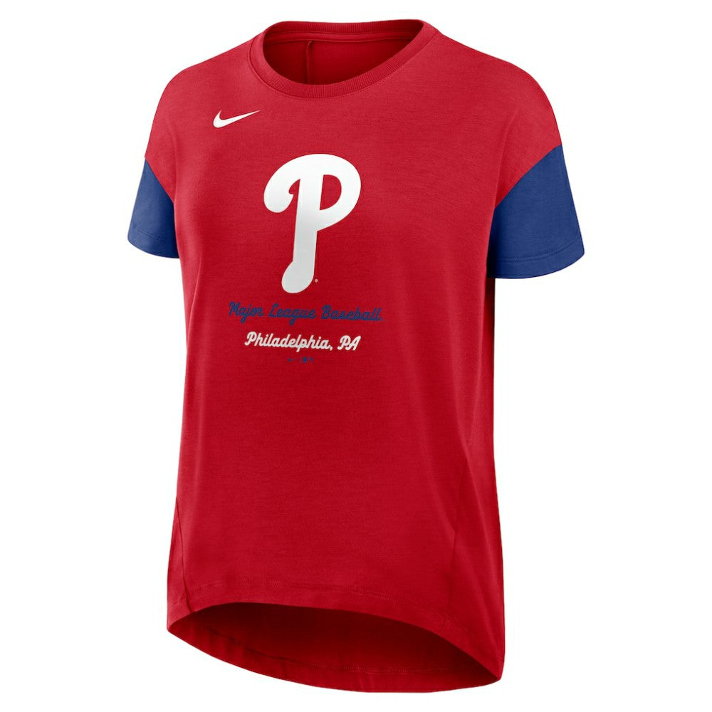 Philadelphia Phillies Women's Flowy Fashion Tri-Blend Dri-FIT T-Shirt - Red | Nike