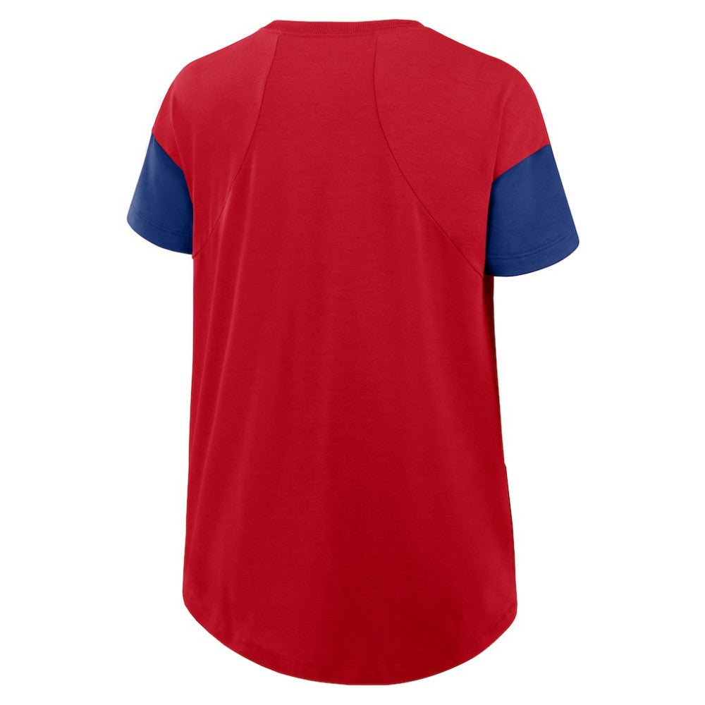 Philadelphia Phillies Women's Flowy Fashion Tri-Blend Dri-FIT T-Shirt - Red | Nike