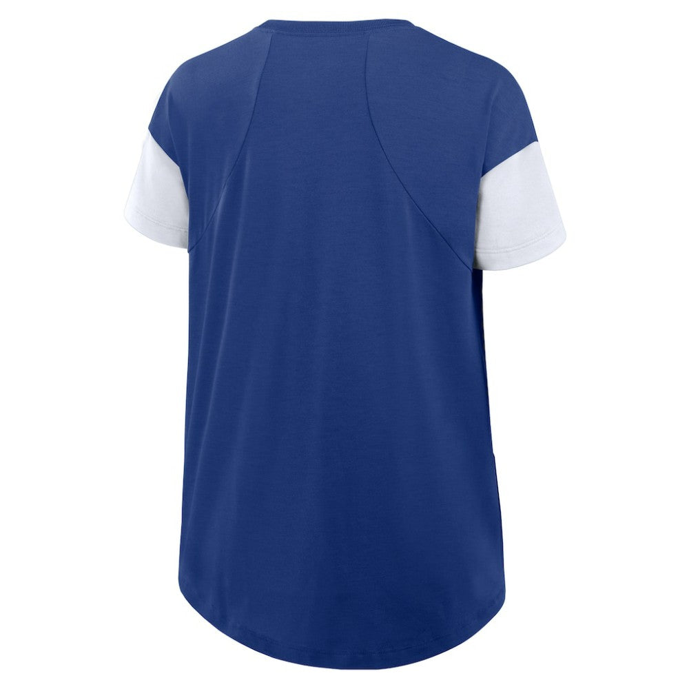Los Angeles Dodgers Women's Flowy Fashion Tri-Blend Dri-FIT T-Shirt - Royal | Nike