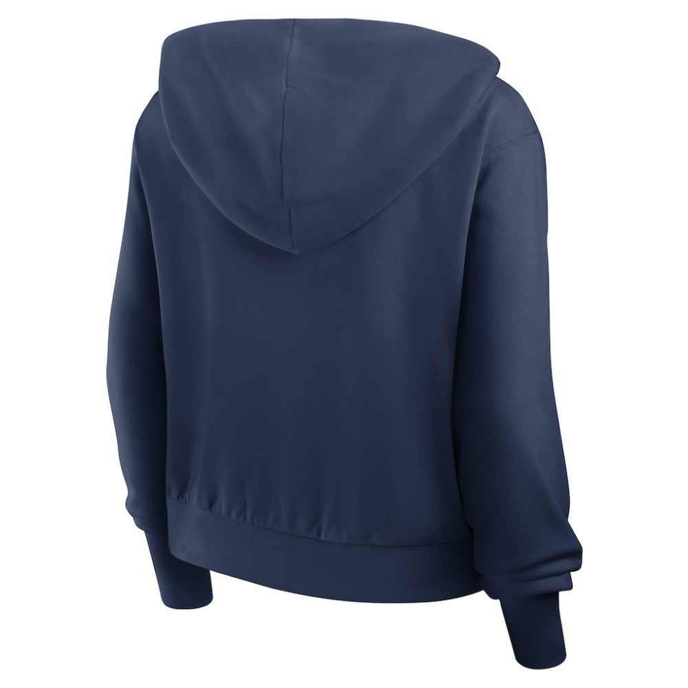 New York Yankees Women's Cropped Chill Full-Zip Hoodie - Navy | Nike