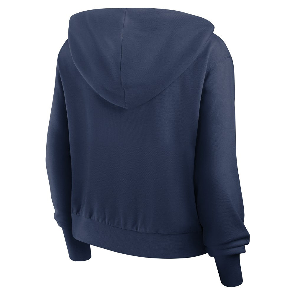 Cleveland Guardians Women's Cropped Chill Full-Zip Hoodie - Navy | Nike