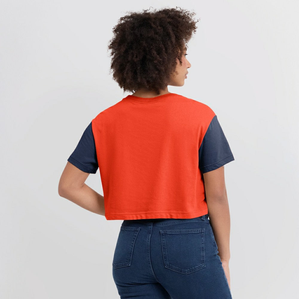 Houston Astros Women's Script Dri-FIT Cropped T-Shirt - Orange/Navy | Nike