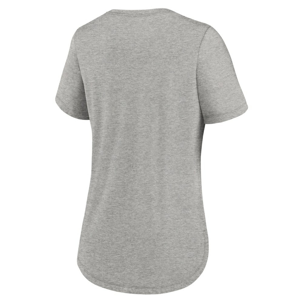 Cleveland Guardians Women's Script Tri-Blend T-Shirt - Heather Gray | Nike