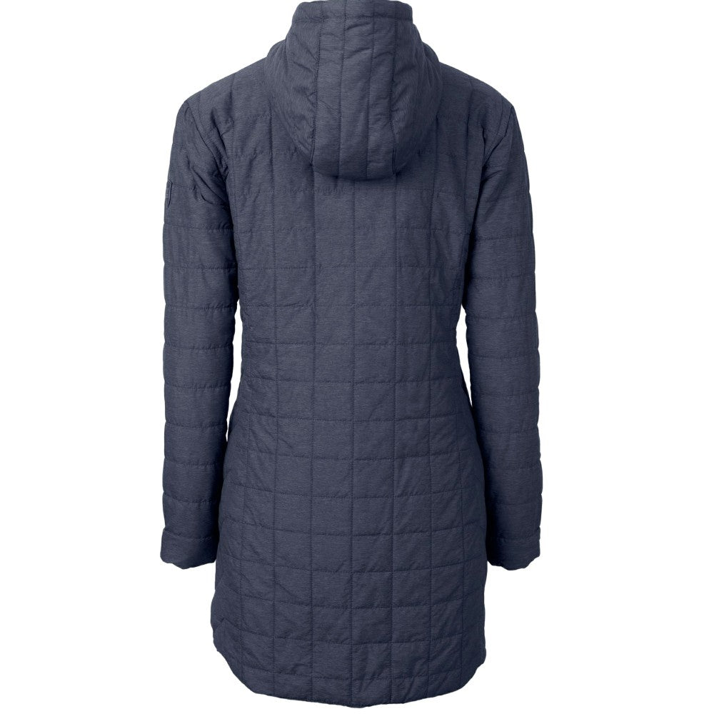 Kansas City Royals Cutter & Buck Women's Rainier Primaloft Eco Insulated Hooded Full-Zip Long Coat - Anthracite