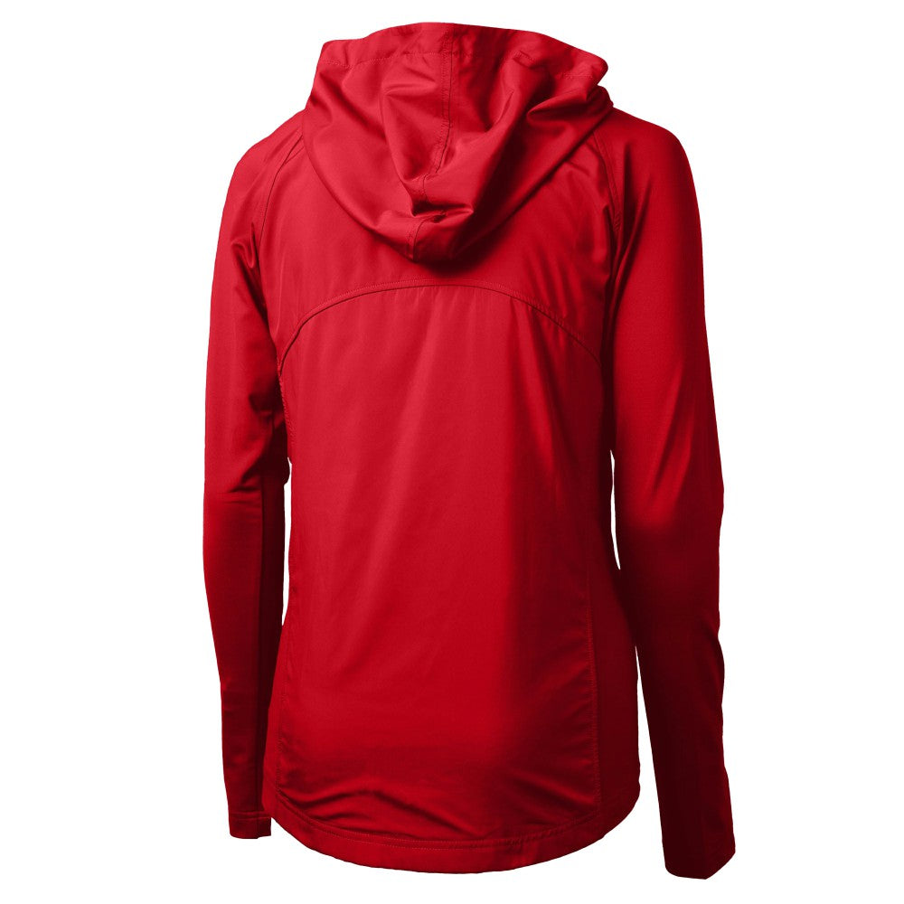 Cleveland Guardians Cutter & Buck Women's  Adapt Eco Knit Hybrid Recycled Full-Zip Hoodie - Red