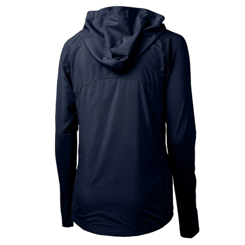Detroit Tigers Cutter & Buck Women's  Adapt Eco Knit Hybrid Recycled Full-Zip Hoodie - Navy