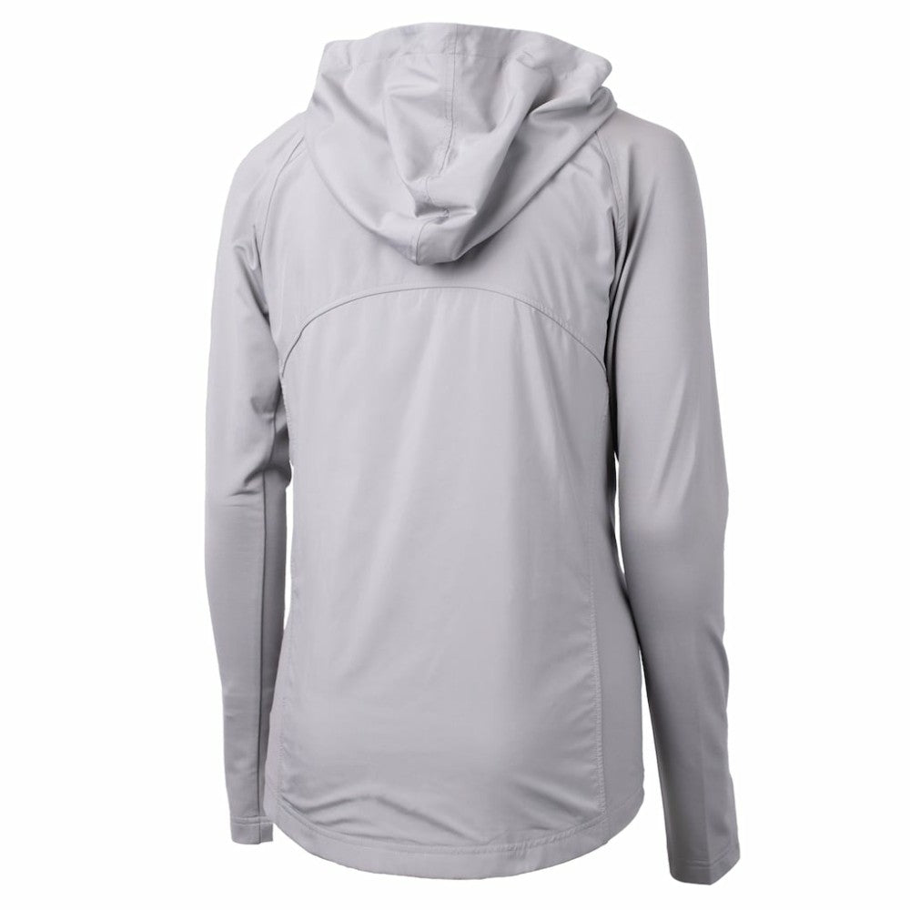 Detroit Tigers Cutter & Buck Women's  Adapt Eco Knit Hybrid Recycled Full-Zip Hoodie - Gray