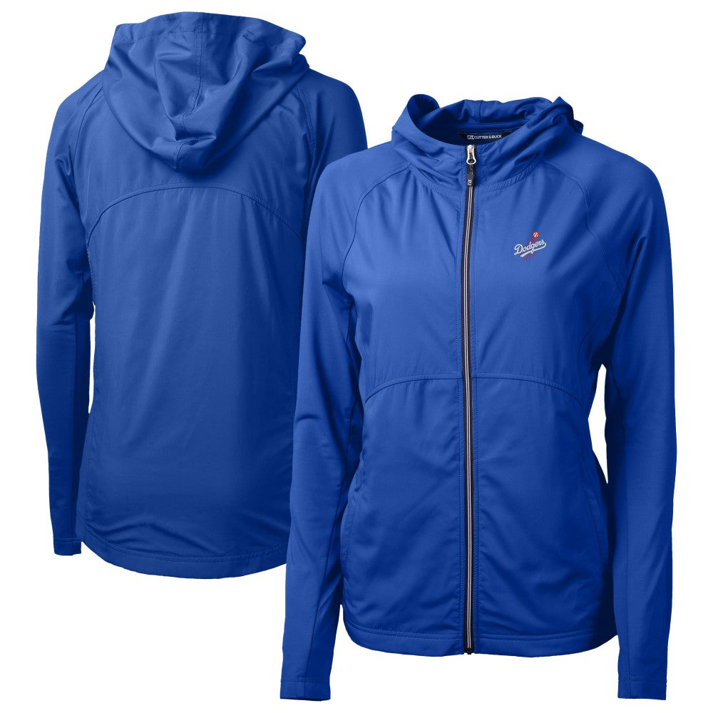 Los Angeles Dodgers Cutter & Buck Women's  Adapt Eco Knit Hybrid Recycled Full-Zip Hoodie - Royal