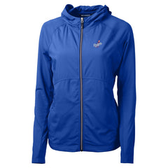 Los Angeles Dodgers Cutter & Buck Women's  Adapt Eco Knit Hybrid Recycled Full-Zip Hoodie - Royal