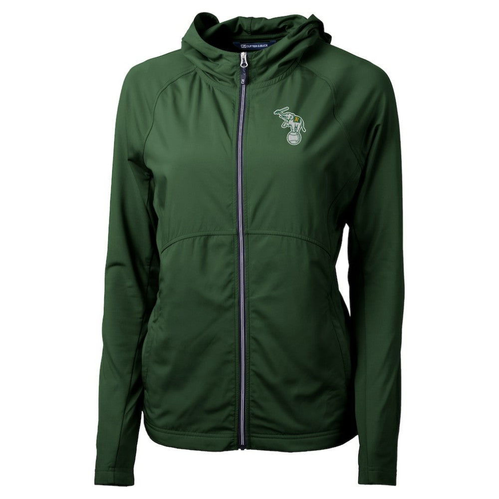 Athletics Cutter & Buck Women's Adapt Eco Knit Hybrid Recycled Full-Zip Hoodie - Green