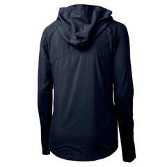Cleveland Guardians Cutter & Buck Women's  Adapt Eco Knit Hybrid Recycled Full-Zip Hoodie - Navy