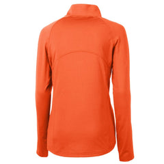 Baltimore Orioles Cutter & Buck Women's  DryTec Adapt Eco Knit Stretch Recycled Raglan Half-Zip Top - Orange