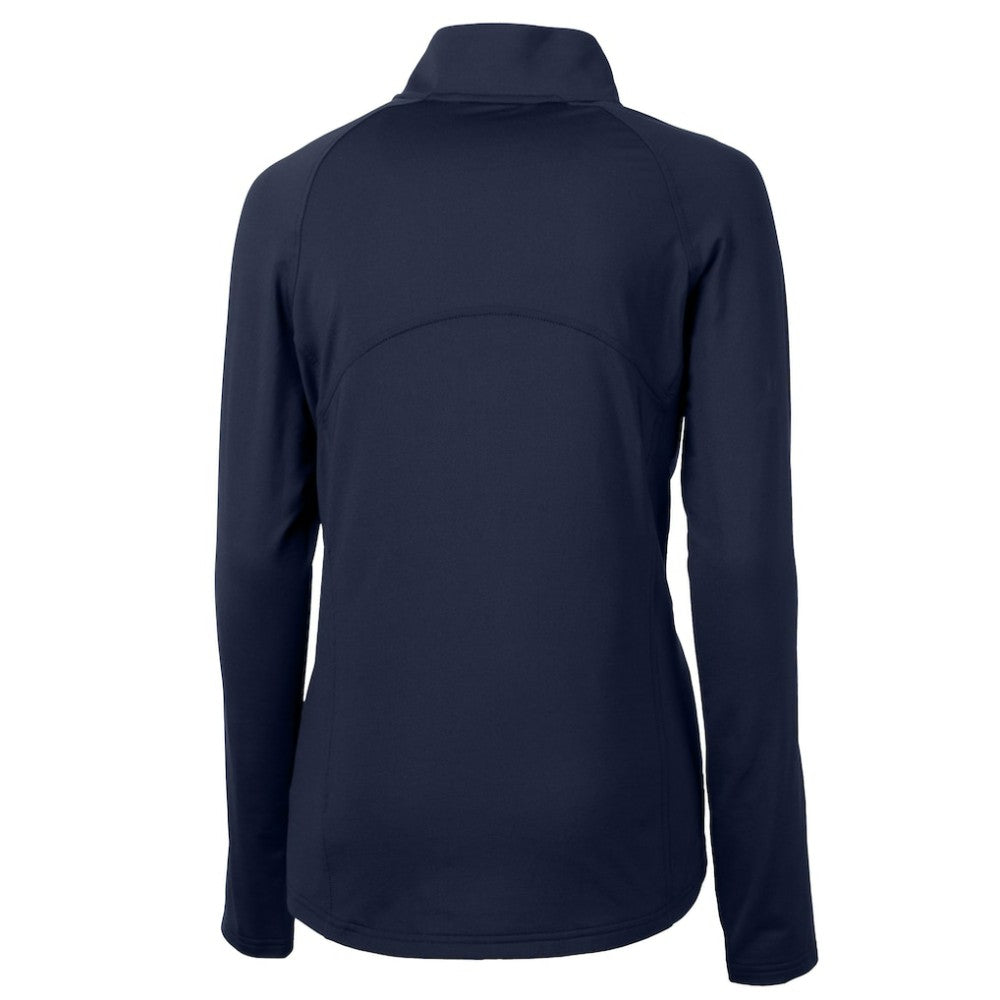 Los Angeles Dodgers Cutter & Buck Women's  DryTec Adapt Eco Knit Stretch Recycled Raglan Half-Zip Top - Navy