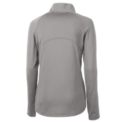 Philadelphia Phillies Cutter & Buck Women's Cooperstown Collection DryTec Adapt Eco Knit Stretch Recycled Raglan Half-Zip Top - Gray