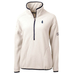 Chicago Cubs Cutter & Buck Women's Cooperstown Collection Cascade Eco Sherpa Fleece Half-Zip Pullover Jacket - Cream