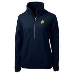 Seattle Mariners Cutter & Buck Women's  Cascade Eco Sherpa Fleece Half-Zip Pullover Jacket - Navy