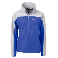 Los Angeles Dodgers Cutter & Buck Women's  Charter Eco Recycled Half-Zip Anorak Jacket - Royal